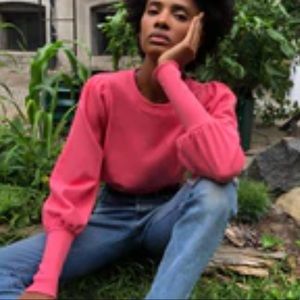 NWOT‎ Nation LTD Bethany Puff-Sleeve Sweatshirt